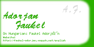 adorjan faukel business card